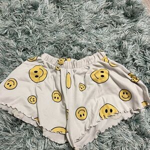 Altar'd State Yellow Smiley Face PJ Shorts